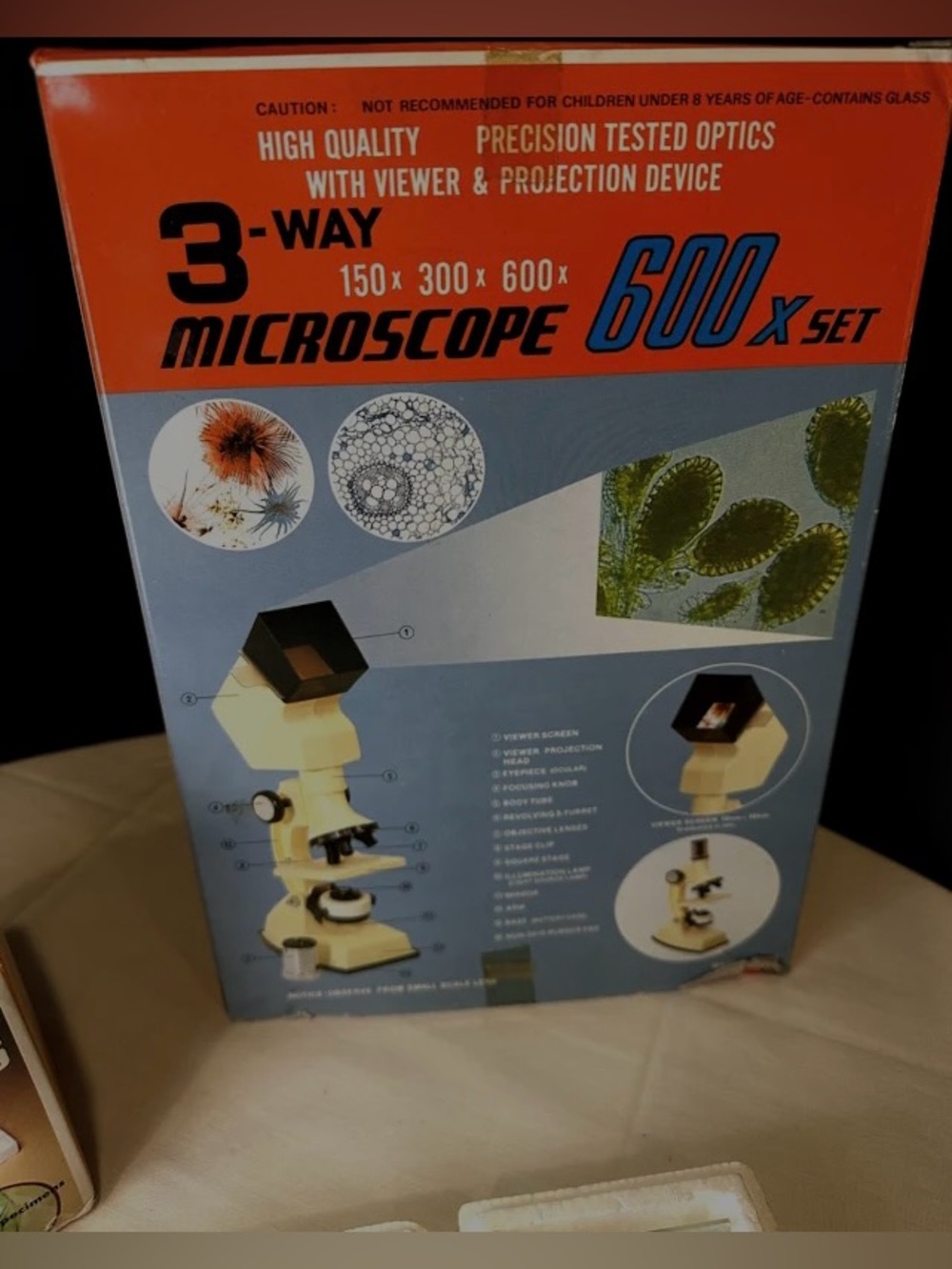 Vintage 1970s 3-Way Scientific Microscope Kit in Original Box